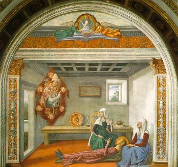 Domenico Ghirlandaio : Announcement of Death to St Fina